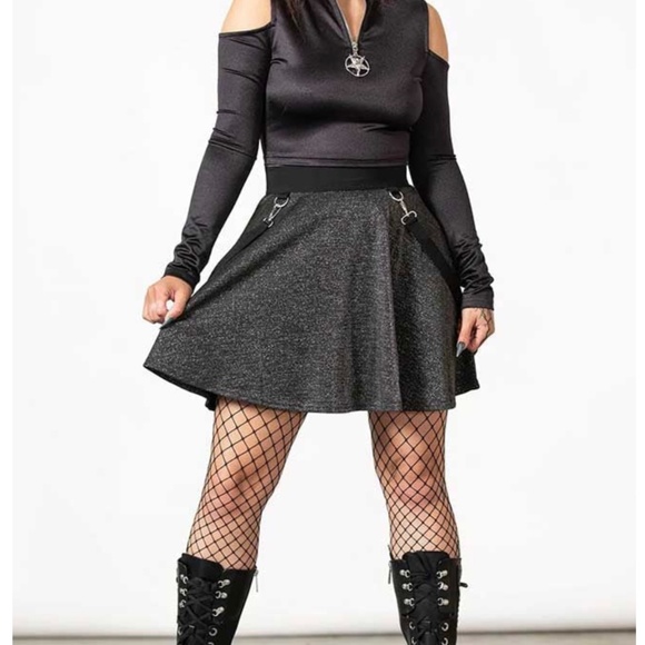 Killstar studio 666 skater skirt with straps - Picture 5 of 5